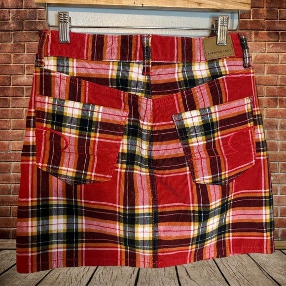 AMERICAN Eagle Outfitters Super Stretch Plaid Skirt - Size 2 - Picture 2 of 4